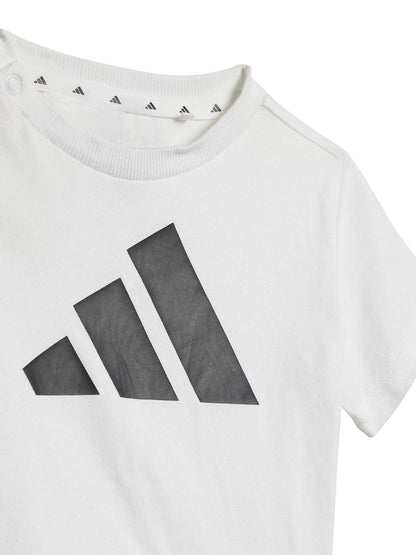 Completo Adidas bimbo/a bianco e nero per primavera estate