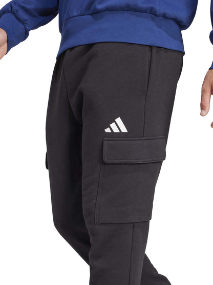 PANTALONE CARGO FEELCOZY ADIDAS DA UOMO NERO BIANCO