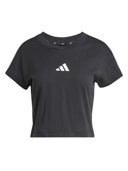 T-SHIRT CROP NERA ADIDAS DA DONNA