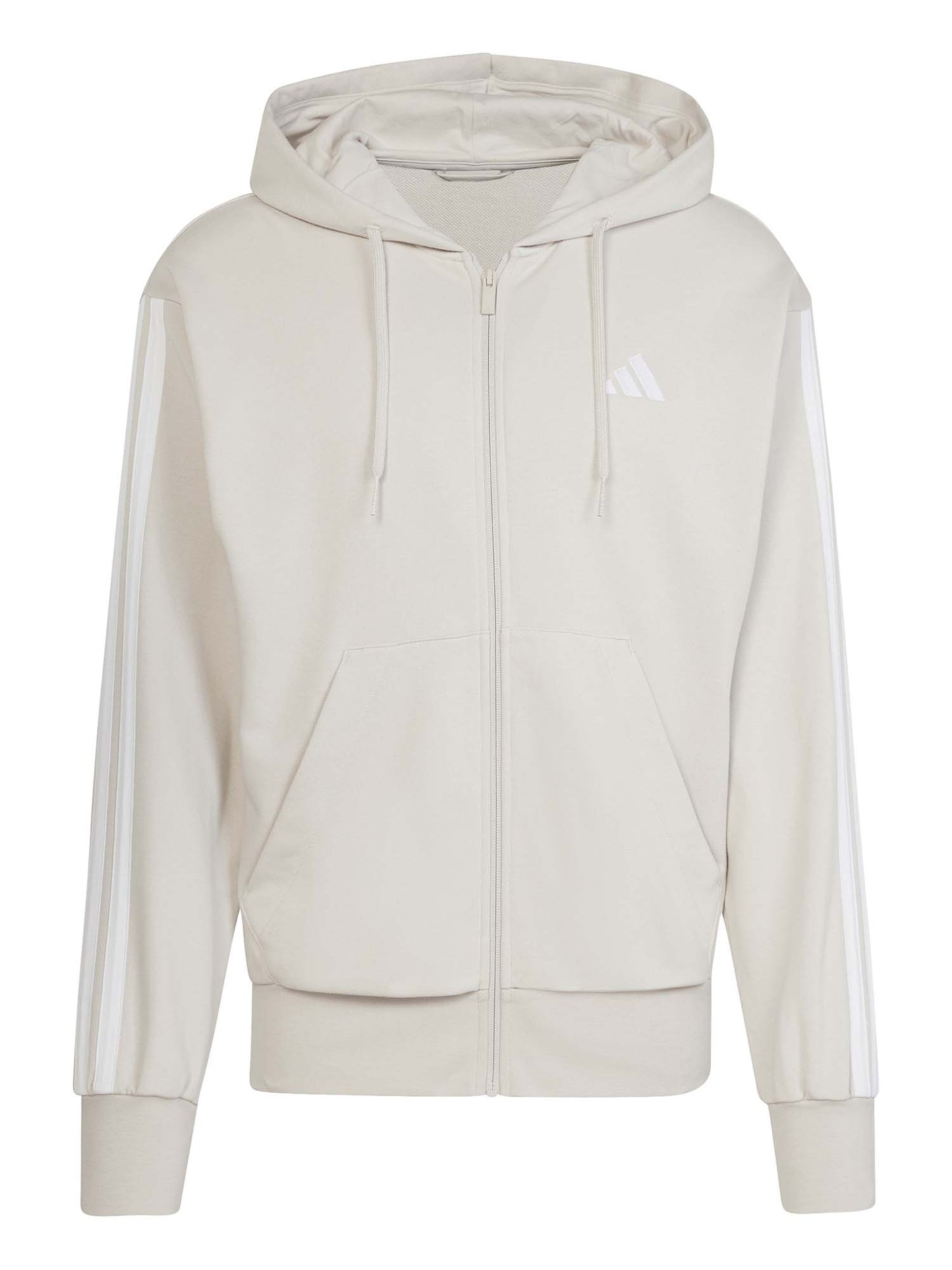 FELPA CON CAPPUCCIO FULLZIP ESSENTIAL ADIDAS UOMO ALLUMINIO