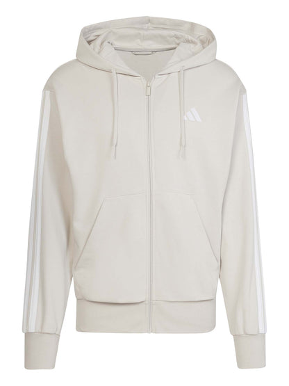 FELPA CON CAPPUCCIO FULLZIP ESSENTIAL ADIDAS UOMO ALLUMINIO