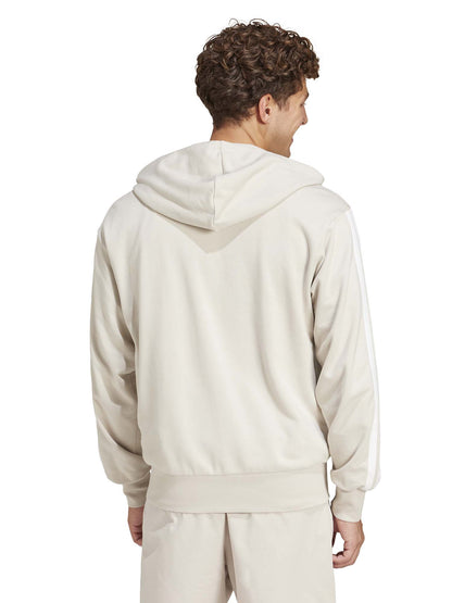 FELPA CON CAPPUCCIO FULLZIP ESSENTIAL ADIDAS UOMO ALLUMINIO