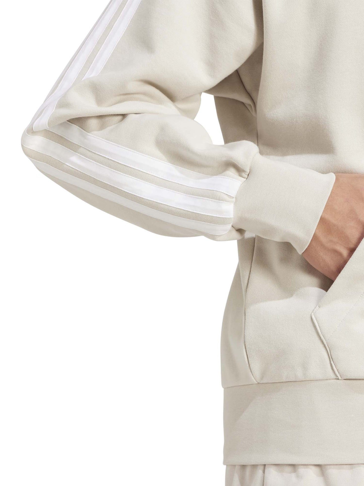 FELPA CON CAPPUCCIO FULLZIP ESSENTIAL ADIDAS UOMO ALLUMINIO