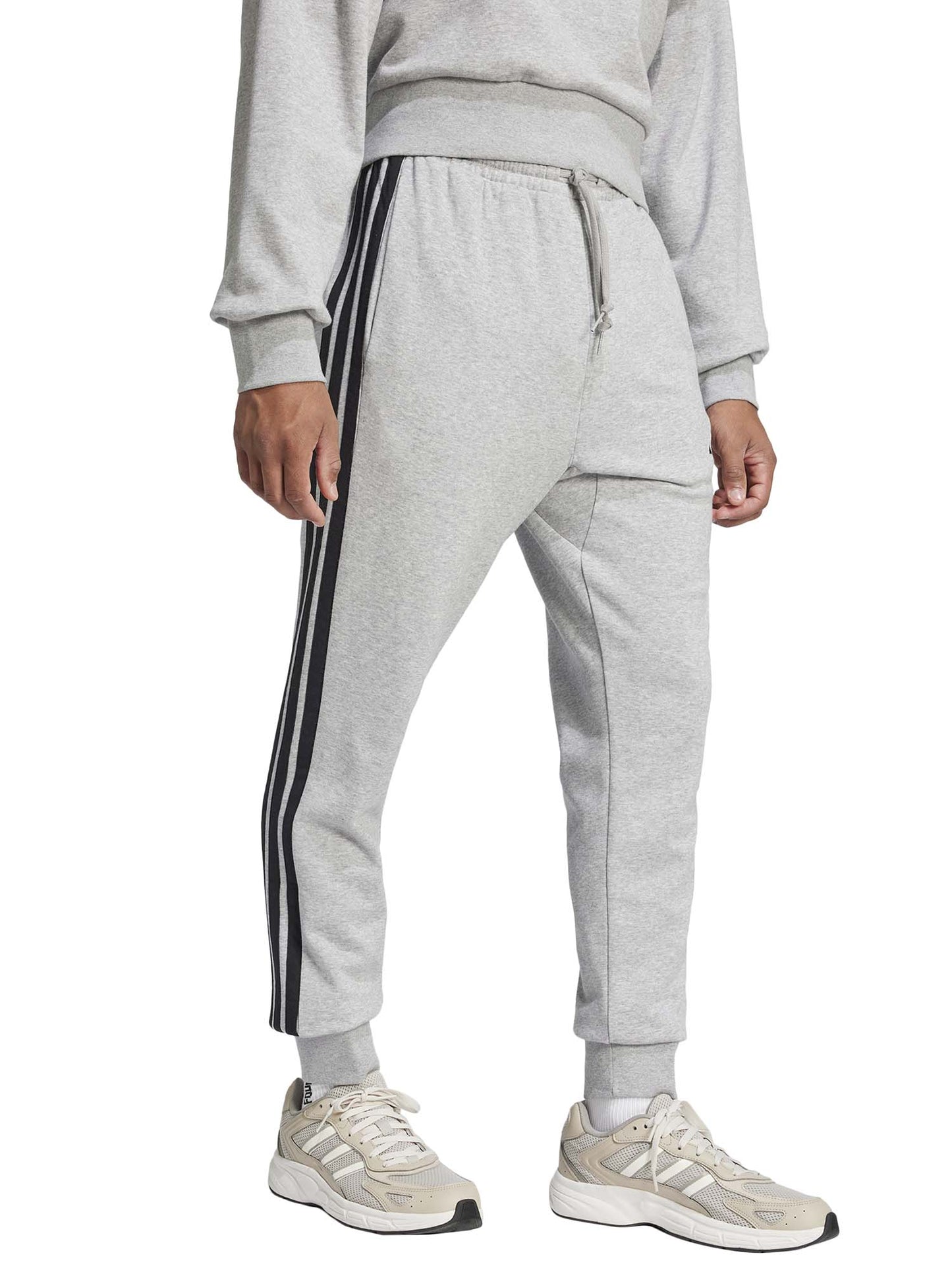 Pantaloni sportivi Essential 3-Stripes Adidas da uomo grigi