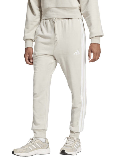 Pantaloni sportivi beige Adidas Essentials 3-Stripes da uomo