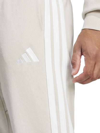 Pantaloni sportivi beige Adidas Essentials 3-Stripes da uomo