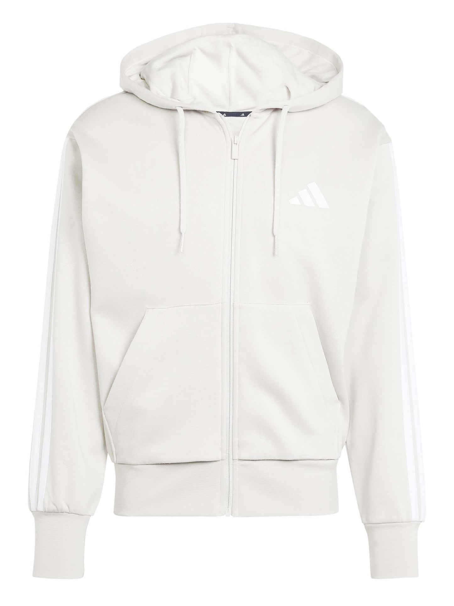 FELPA CON CAPPUCCIO ESSENTIALS 3 STRIPES FLEECE DA UOMO SABBIA