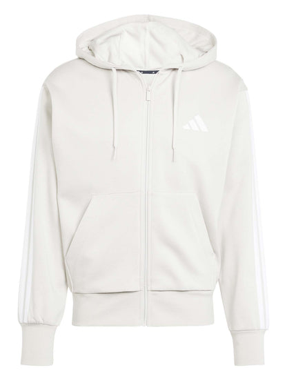 FELPA CON CAPPUCCIO ESSENTIALS 3 STRIPES FLEECE DA UOMO SABBIA