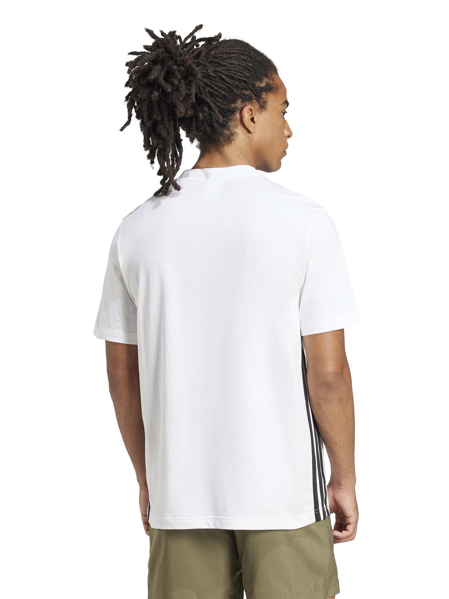 T-shirt Adidas Essentials 3-Stripes da uomo bianca