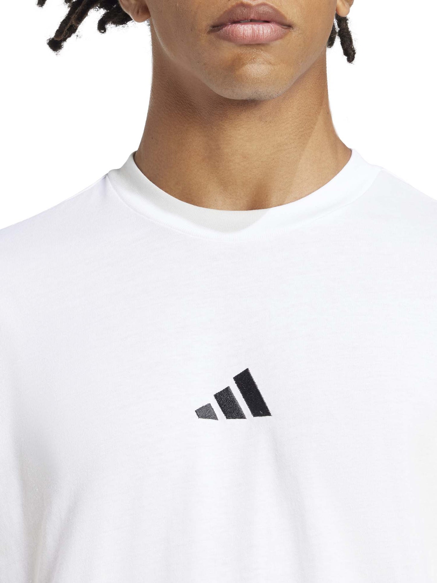 T-shirt Adidas Essentials 3-Stripes da uomo bianca