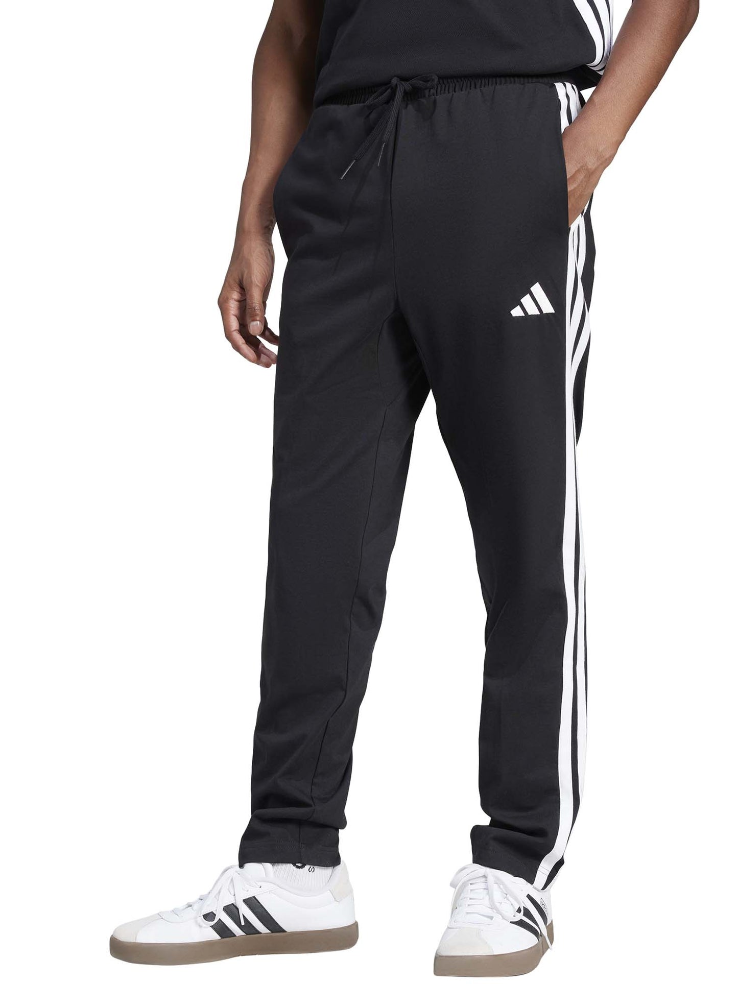 Pantaloni sportivi Adidas Essentials 3-Stripes da uomo neri