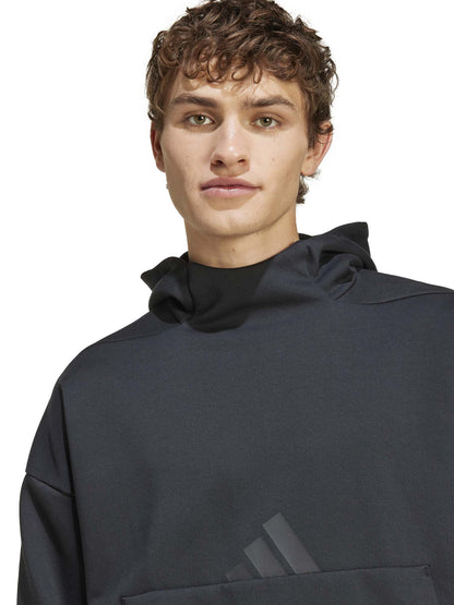 FELPA CON CAPPUCCIO HOODIE Z.N.E. ADIDAS UOMO NERO