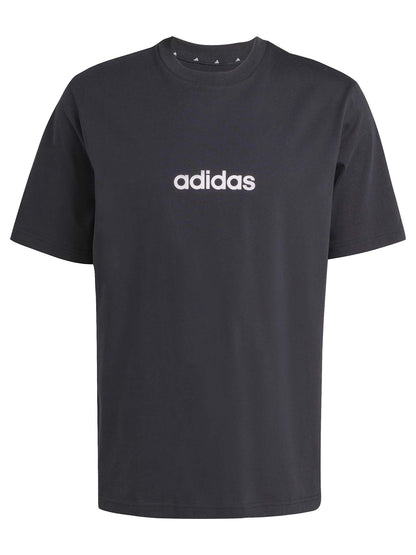 T-SHIRT ESSENTIALS LINEAR ADIDAS UOMO NERO