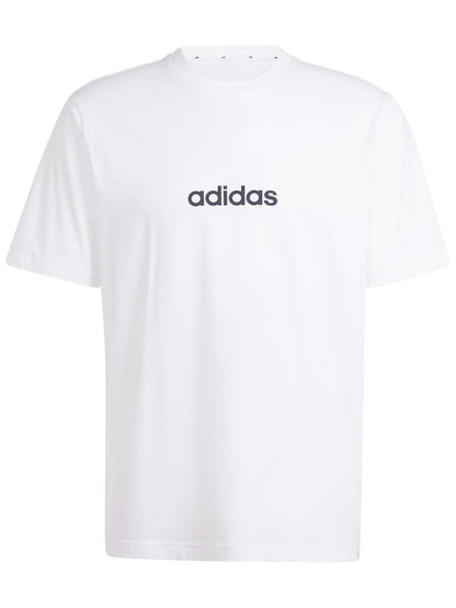 T-SHIRT ESSENTIALS LINEAR ADIDAS UOMO BIANCO