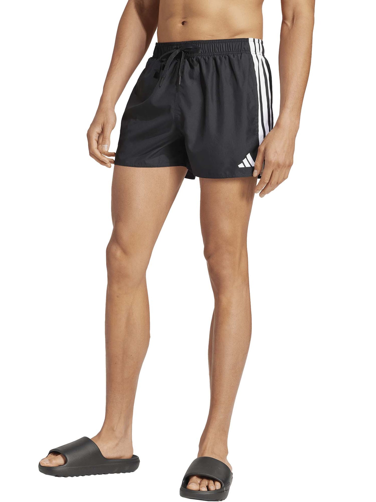 Costume da bagno boxer Adidas nero da uomo con 3 strisce