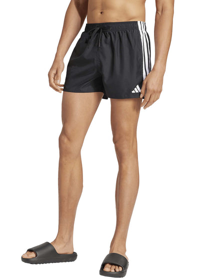 Costume da bagno boxer Adidas nero da uomo con 3 strisce