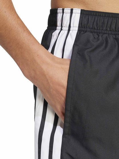 Costume da bagno boxer Adidas nero da uomo con 3 strisce