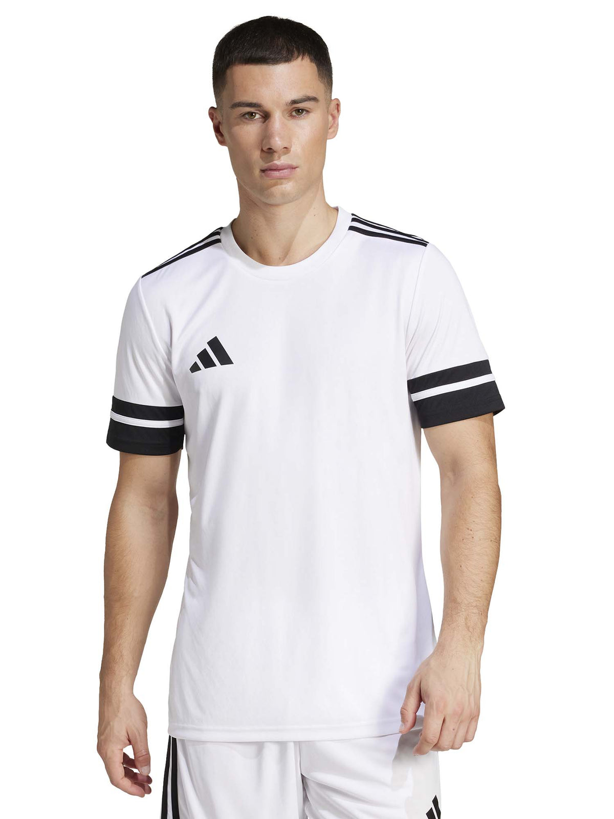 Adidas squadra 25 t-shirt mm calcio da uomo bianco-nero