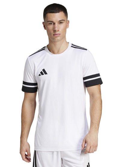 Adidas squadra 25 t-shirt mm calcio da uomo bianco-nero