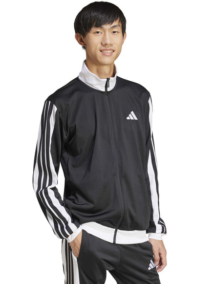 FELPA TRICOT FULLZIP ADIDAS UOMO NERO-BIANCO