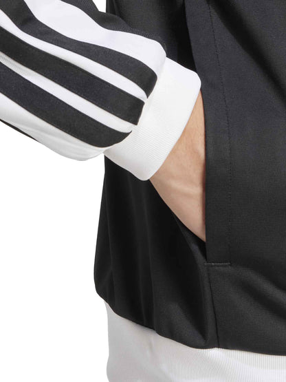 FELPA TRICOT FULLZIP ADIDAS UOMO NERO-BIANCO