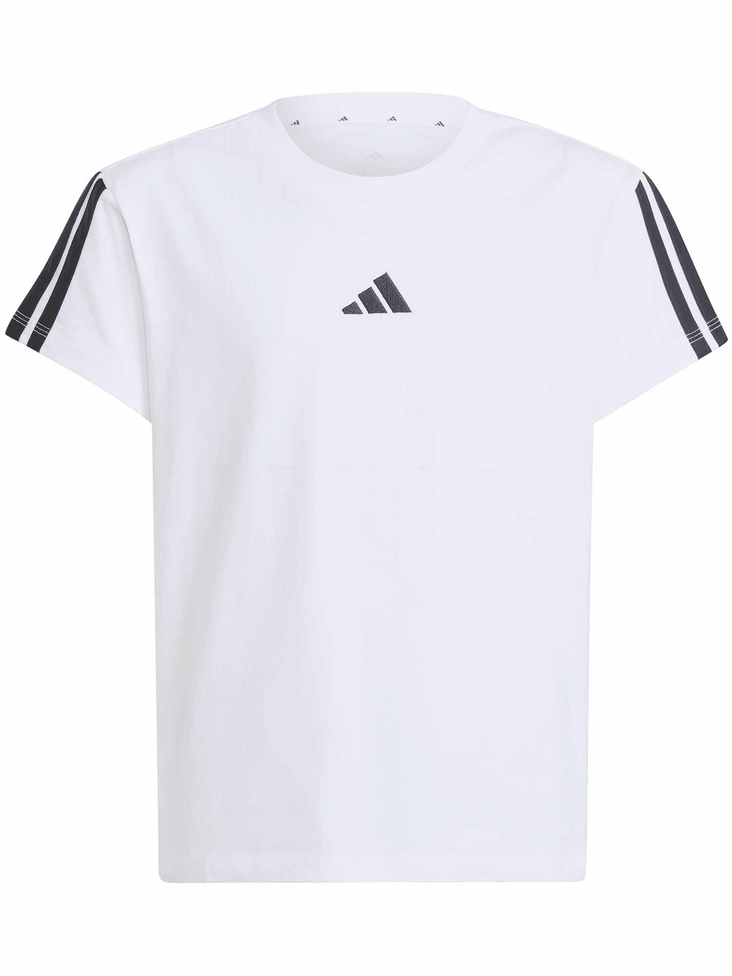 T-shirt Essentials 3 Stripes bianca da bambina Adidas