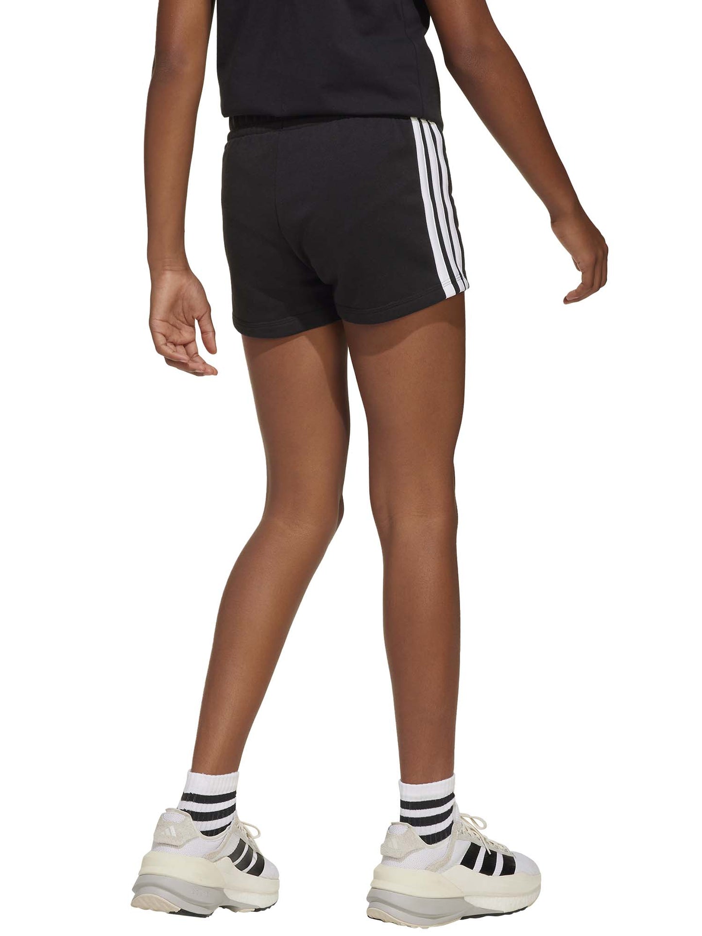 Short Essentials Adidas da bambina in cotone nero