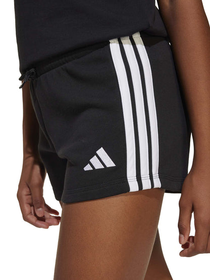 Short Essentials Adidas da bambina in cotone nero