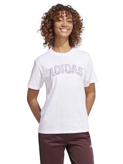 T-SHIRT TECH ILLUSTRATE ADIDAS DONNA BIANCO