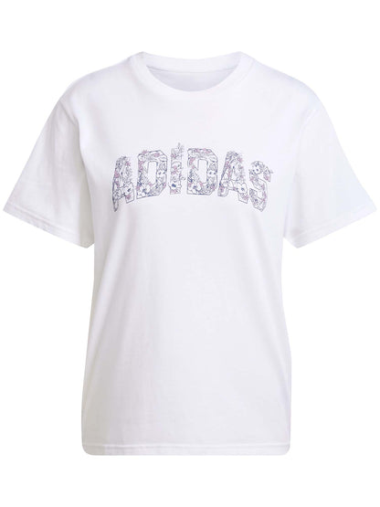 T-SHIRT TECH ILLUSTRATE ADIDAS DONNA BIANCO