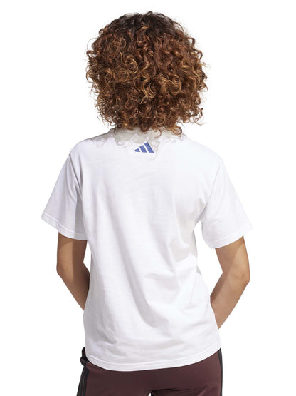 T-SHIRT TECH ILLUSTRATE ADIDAS DONNA BIANCO