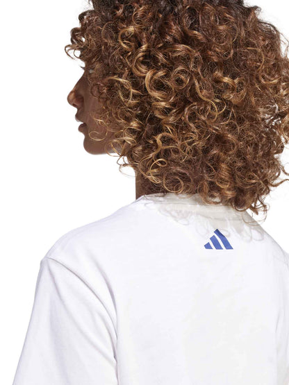 T-SHIRT TECH ILLUSTRATE ADIDAS DONNA BIANCO