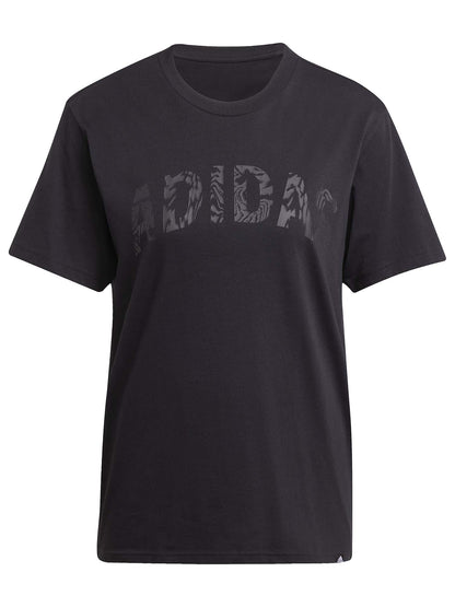 T-SHIRT GRAPHIC ADIDAS DONNA NERO