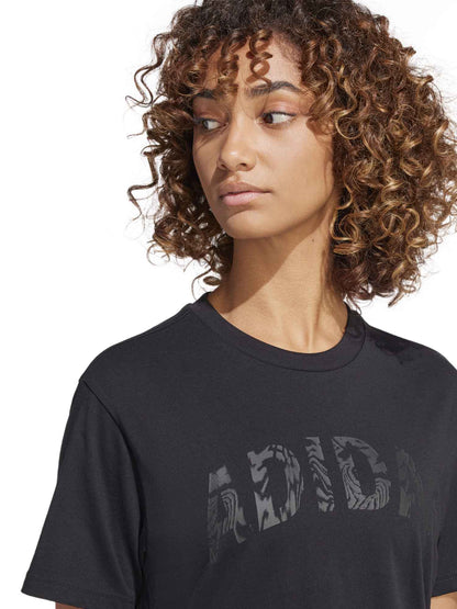 T-SHIRT GRAPHIC ADIDAS DONNA NERO
