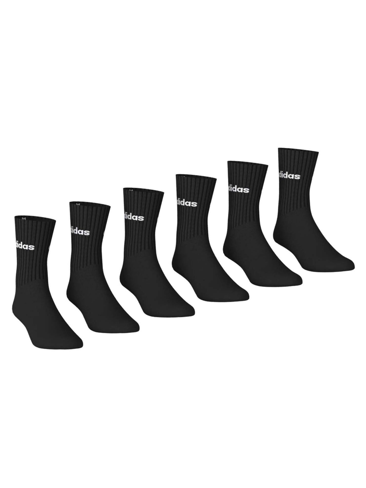 CALZE AMMORTIZZATE 6 PAIA ADIDAS UNISEX NERO