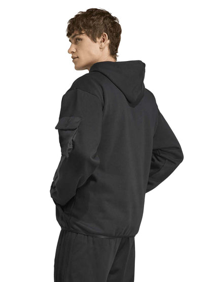 Adidas City Tech Utility Fleece Hoodie, felpa da uomo nera