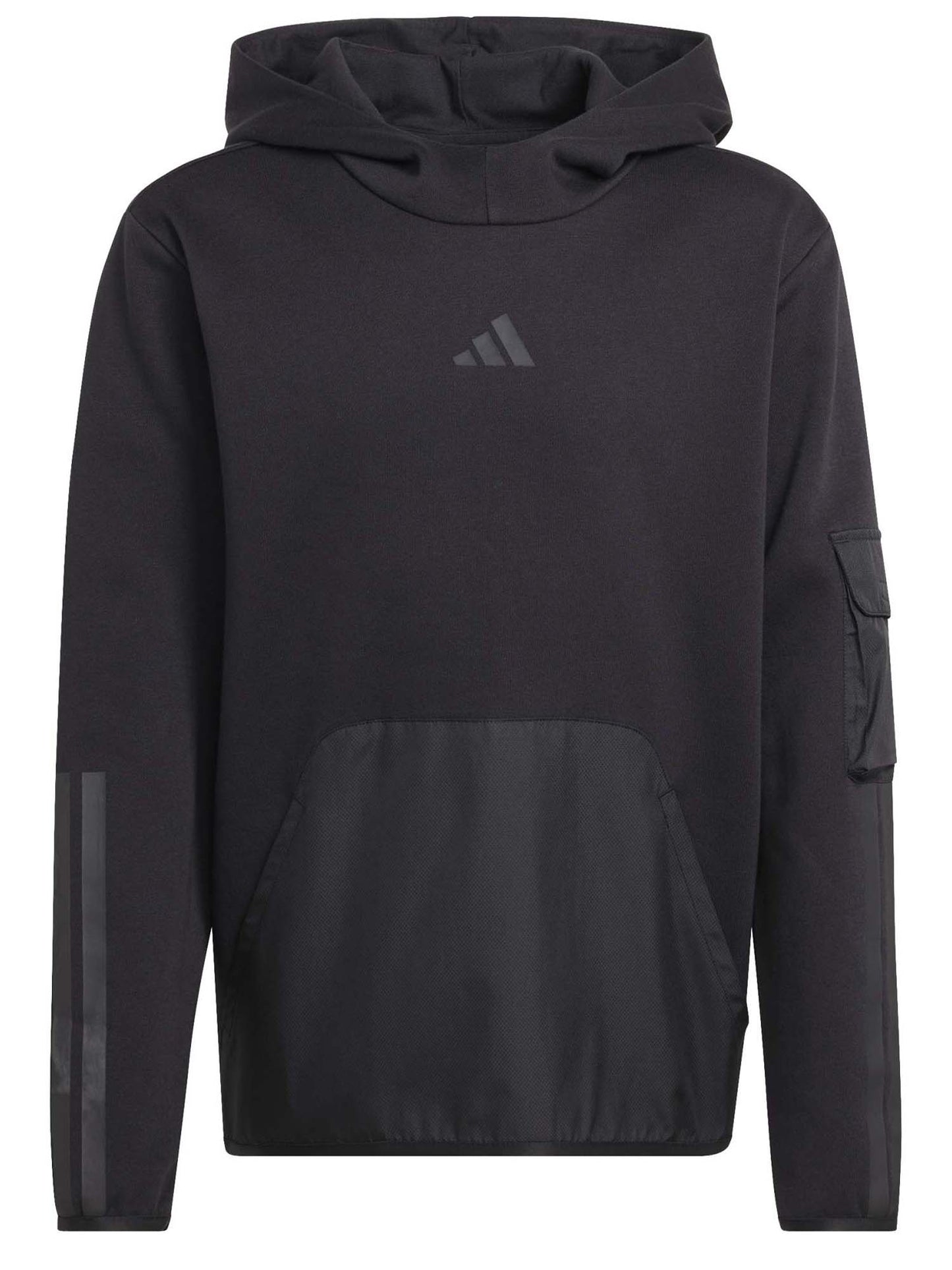 Adidas Utility Pack Fleece Hoodie, felpa Unisex bambino nera