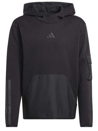 Adidas Utility Pack Fleece Hoodie, felpa Unisex bambino nera