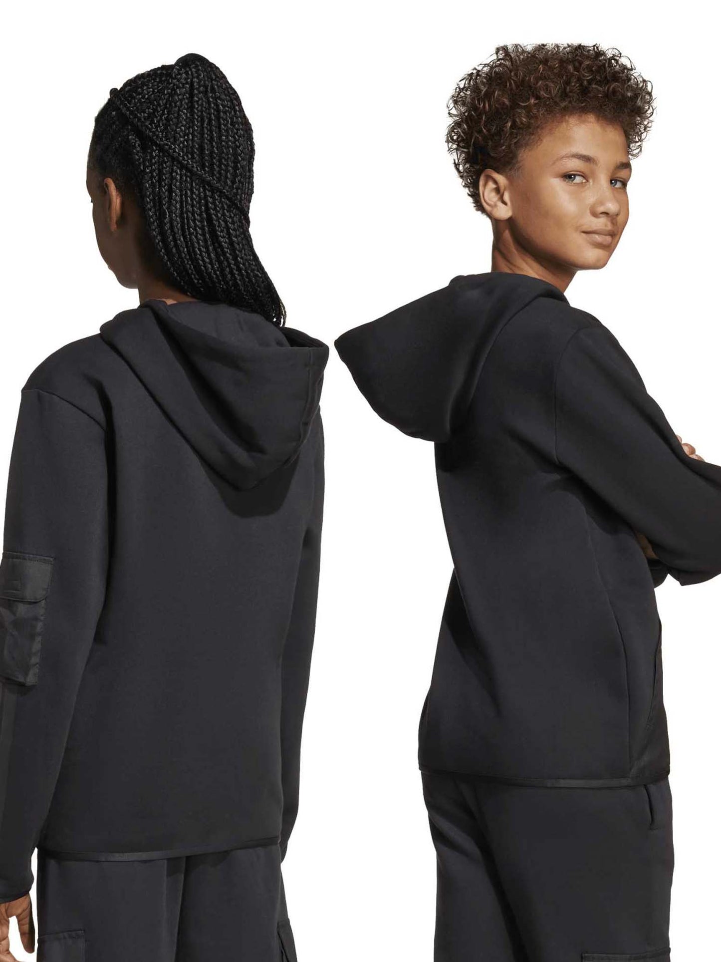 Adidas Utility Pack Fleece Hoodie, felpa Unisex bambino nera