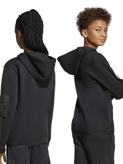 Adidas Utility Pack Fleece Hoodie, felpa Unisex bambino nera