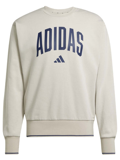 FELPA GIROCOLLO ADIDAS DA UOMO SABBIA