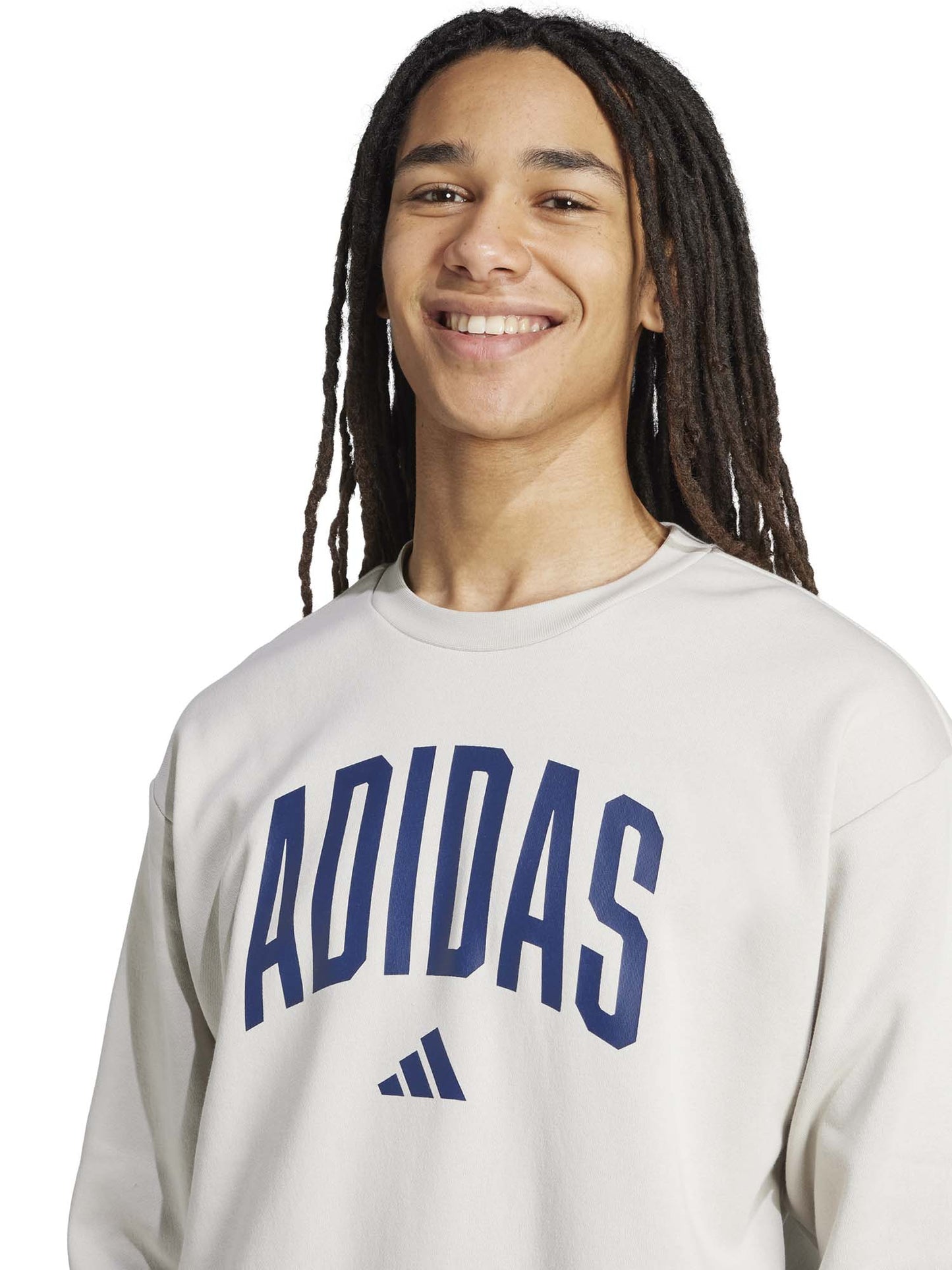 FELPA GIROCOLLO ADIDAS DA UOMO SABBIA