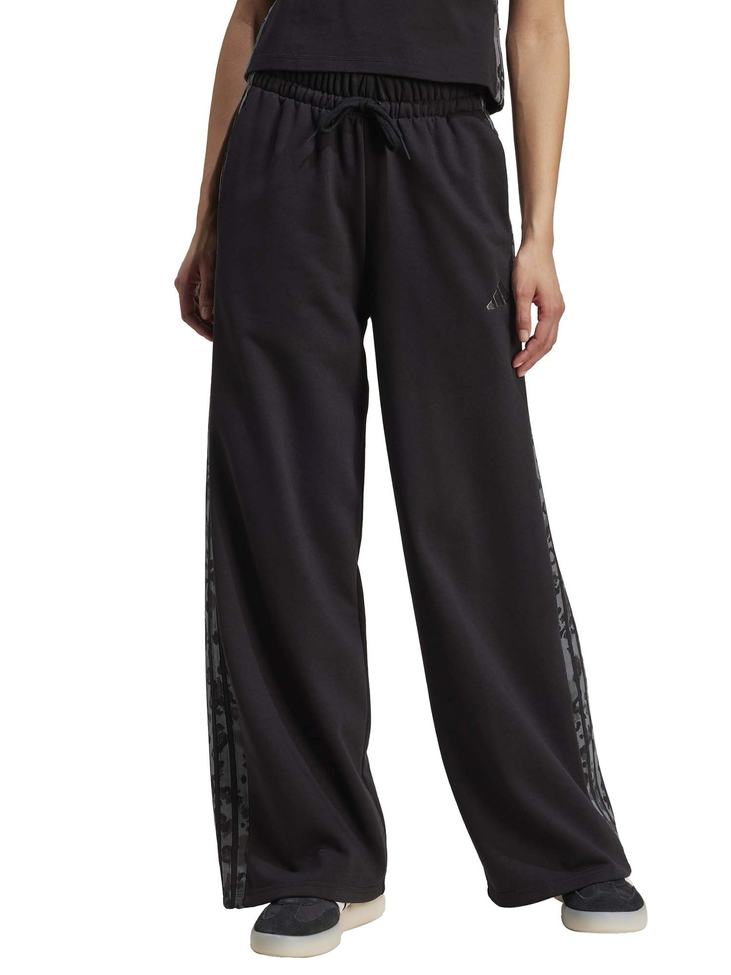 PANTALONE STAMPA ANIMALIER ADIDAS DA DONNA NERO