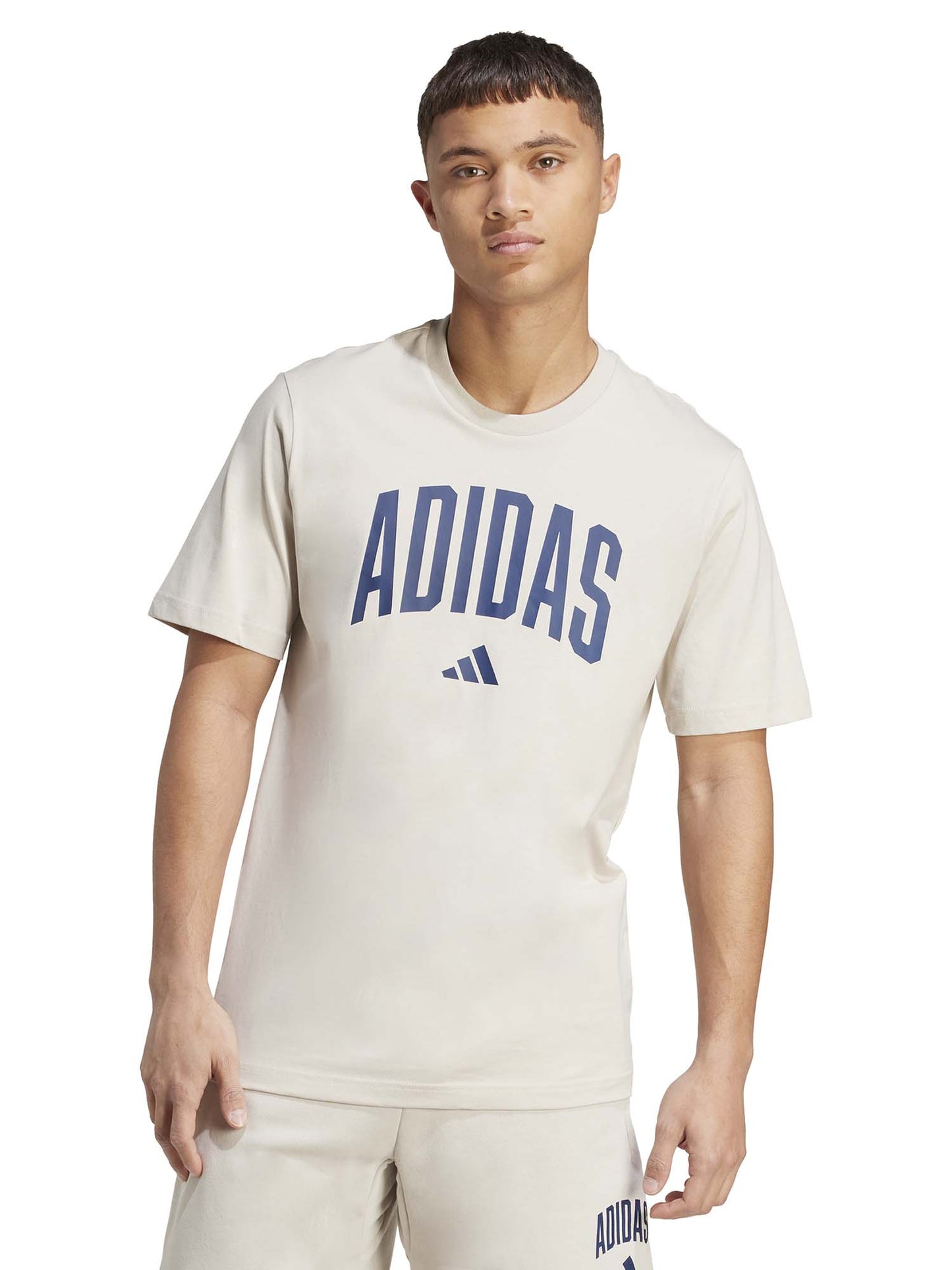 T-SHIRT COLLEGE ADIDAS UOMO SABBIA