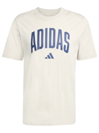 T-SHIRT COLLEGE ADIDAS UOMO SABBIA