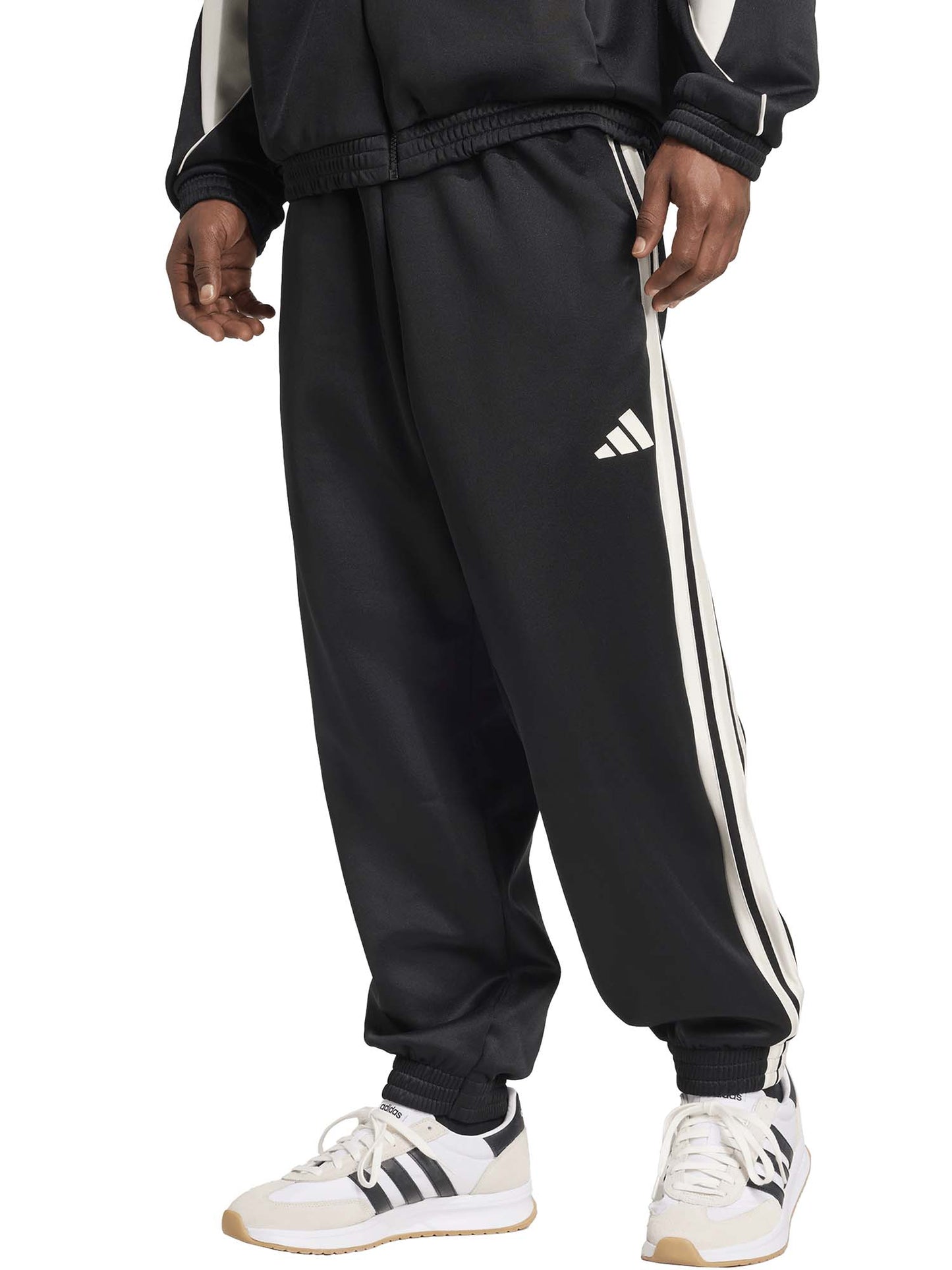 PANTALONE STADIUM ALLENAMENTO ADIDAS UOMO NERO BIANCO