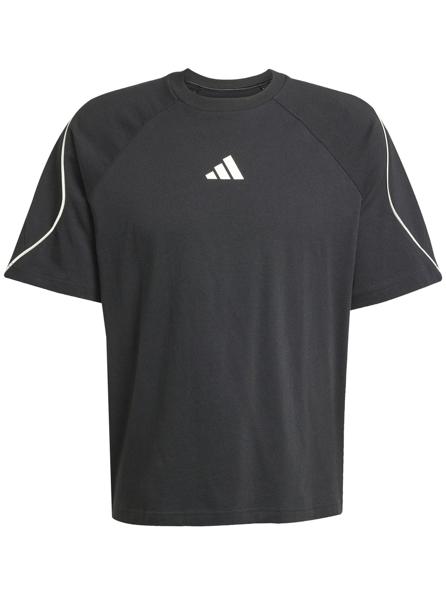 Adidas Stadium, t-shirt nera da uomo in cotone