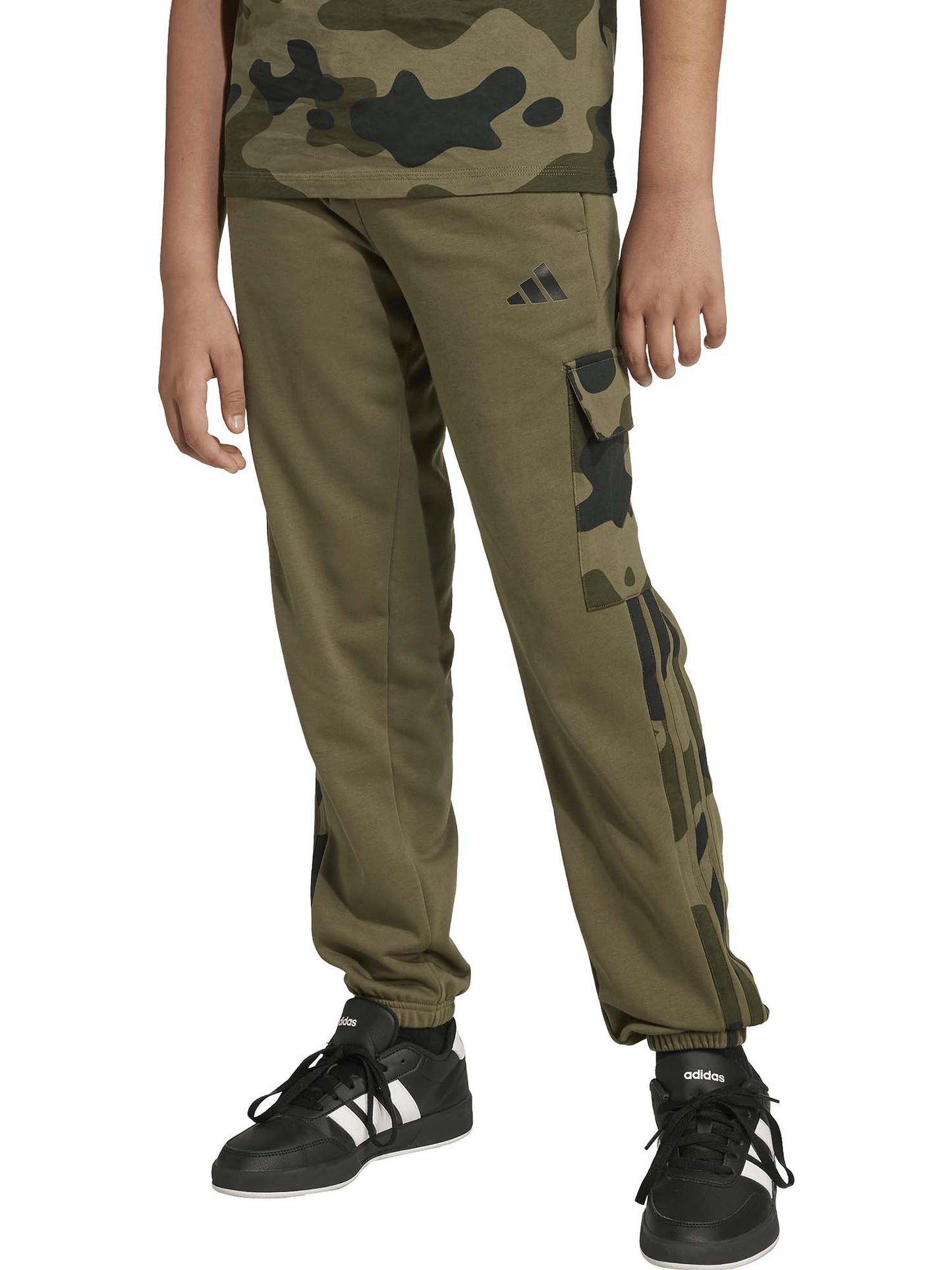 PANTALONI CARGO ESSENTIALS ADIDAS BAMBINI OLIVA