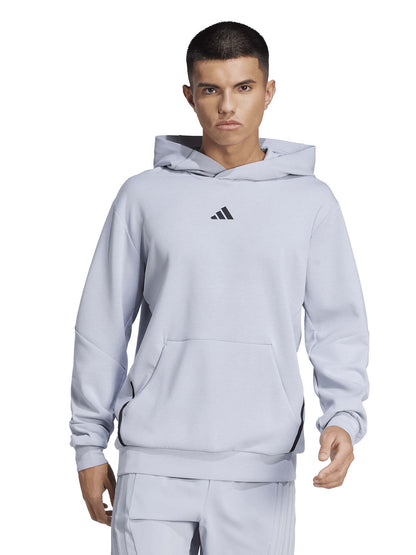 FELPA CON CAPPUCCIO DESIGNED FOR TRAINING ADIDAS UOMO GRIGIO