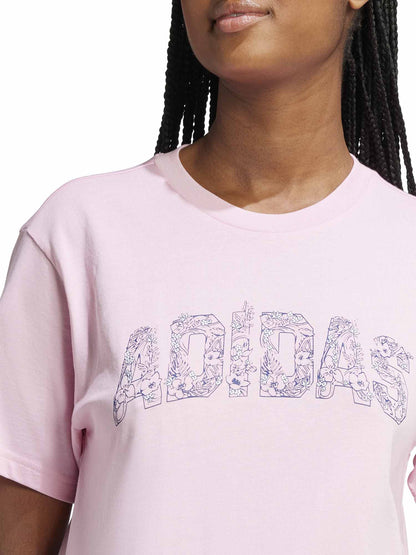 T-SHIRT TECH ILLUSTRATE ADIDAS DONNA ROSA